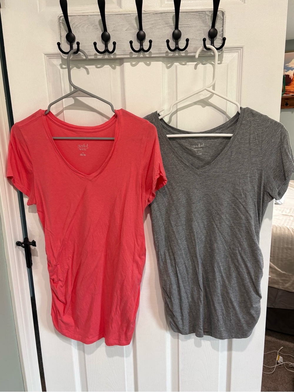 Pink & Gray Maternity T-shirts